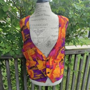 Vintage Attitudes Unisex Multicolored Vest Size M